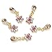 Rain Queen Alloy Gold Flower 3D Nail Art Pendant Carve Rhinestones DIY Decorations Chains Dangle 5pcs