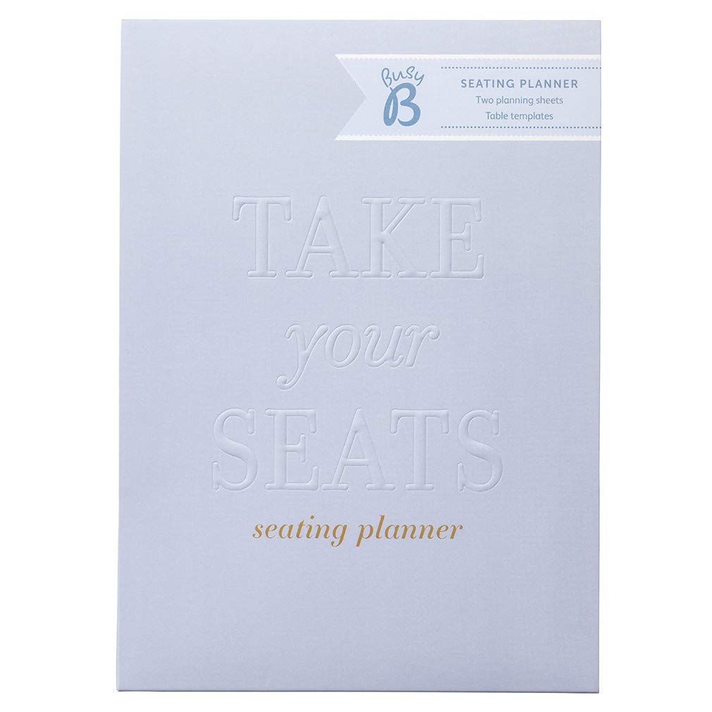 Busy B Wedding Seating Planner with guest stickers and table planners, Blue, One Size