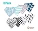 Baby Bandana Drool Bibs Organic 8 Pack for Boys and Girls 100% Absorbent Soft Cotton Bandana Baby Bibs for Teething Feeding Baby Shower Gift (BC073)
