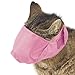 Guardian Gear Nylon Cat Muzzles — Durable, Effective, and Comfortable Muzzles that Prevent Cats from Biting and Chewing - Medium, Pink