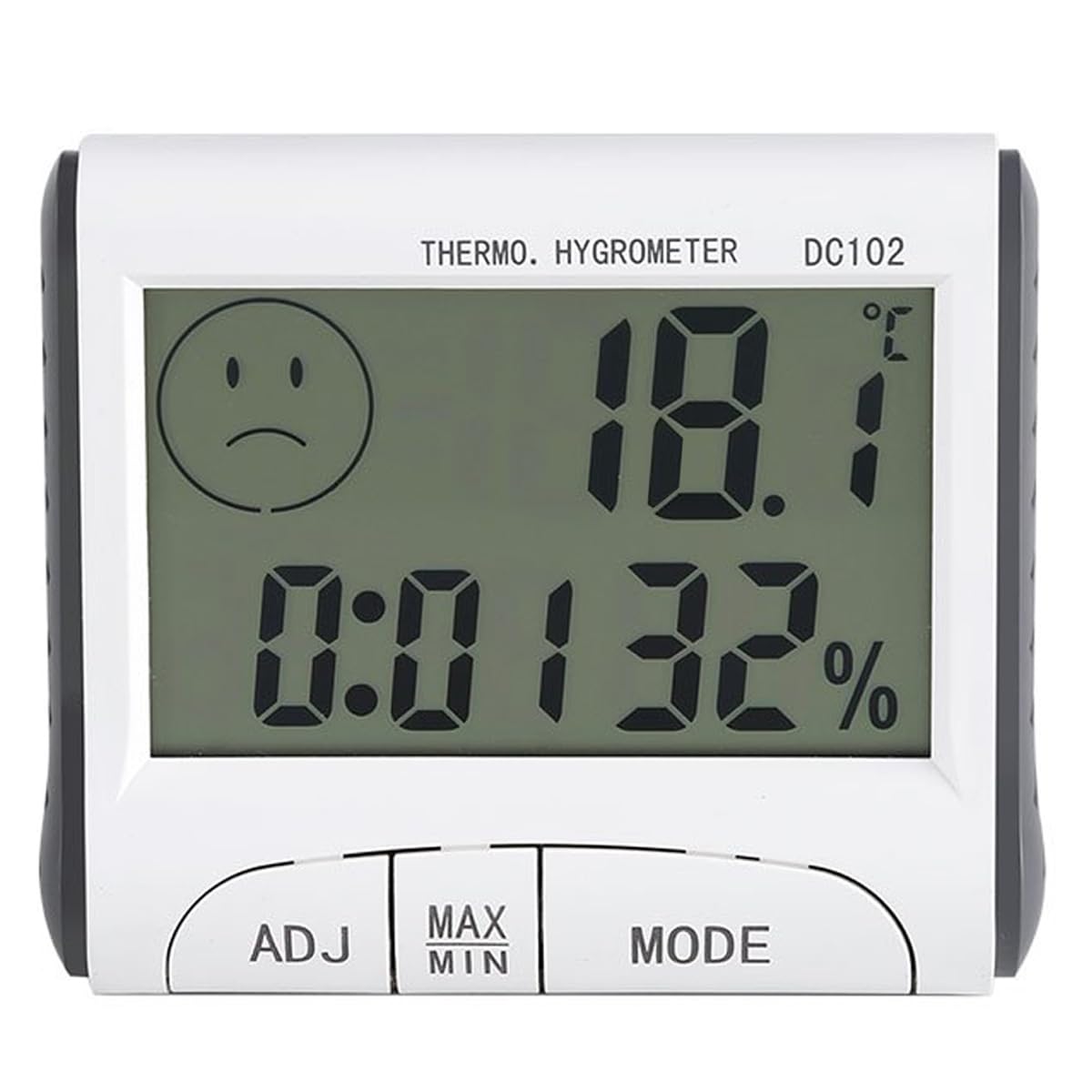 SAMTEK Digital Room Thermometer with Recording and Climate Indicator, Temperature and Humidity Monitor with Large LCD Display, ℃/℉ Function, Hygrometer Indoor for Home, Plants & Greenhouse