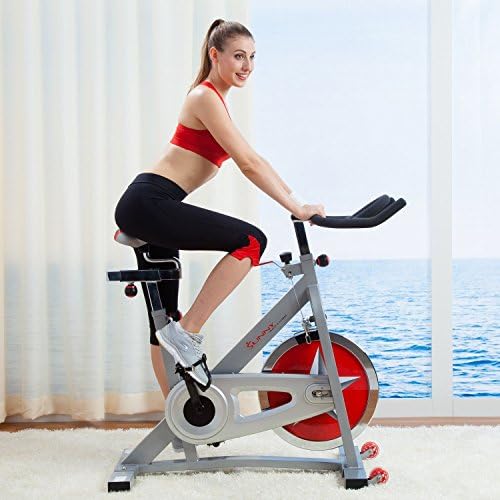 Indoor Exercise Cycling Bike Upright Pro Model Top Seller- This Beautiful Portable Fitness Machine Will Melt Away Calories Fat Like Butter- Quiet Smooth Chain Drive Makes Spinning Simple Eassy and Fun