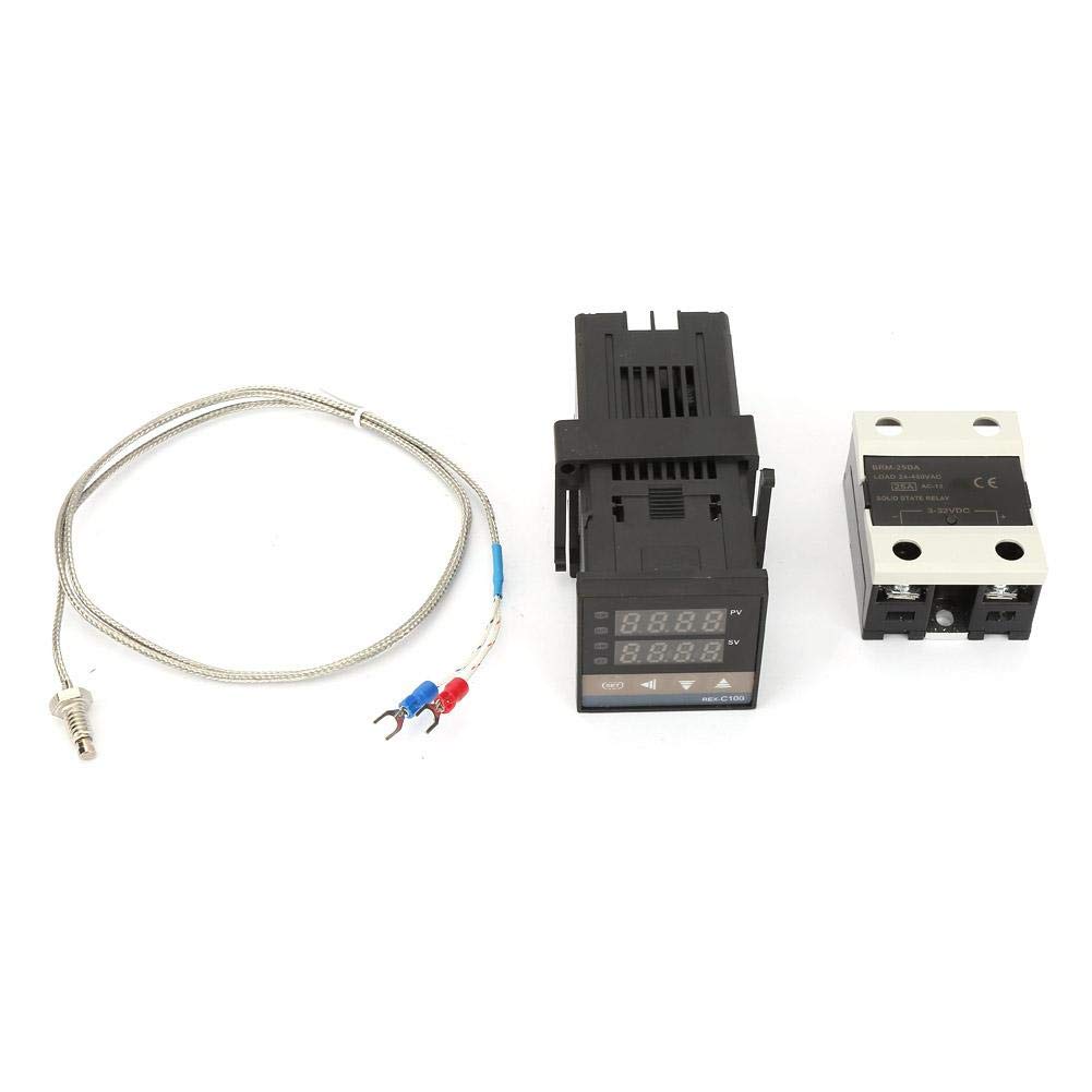0 1300℃ PID Digital Temperature Controller REX C100 Alarm Digital LED Thermocouple Thermostat Kits AC 110V 240V
