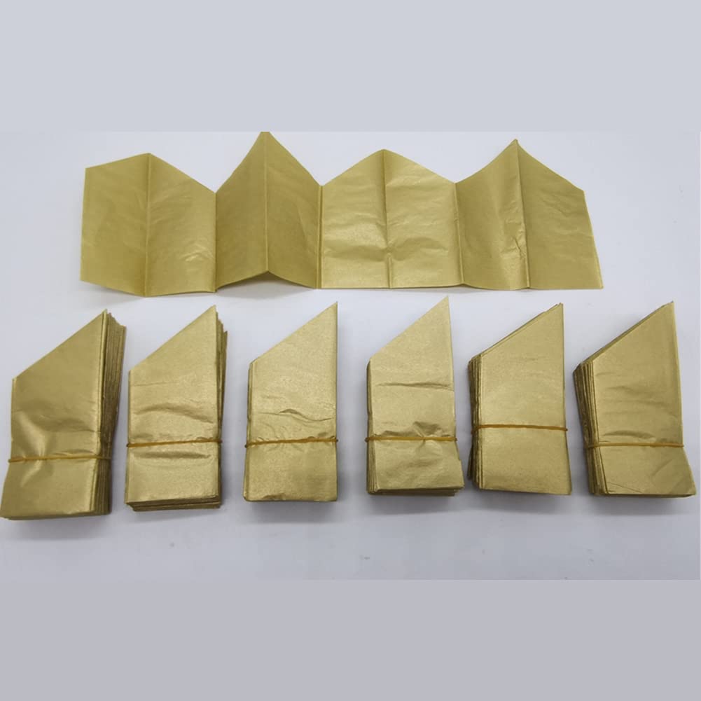 TOYTREND 144pc Metallic Gold Tissue Paper Crown Hat Cap Christmas Party Supplies DIY Making Kits Fillers Contents