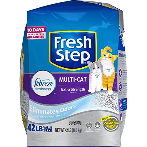 Fresh Step MultiCat Scented Litter with the Power of Febreze, Clumping Cat Litter, 42 Pounds