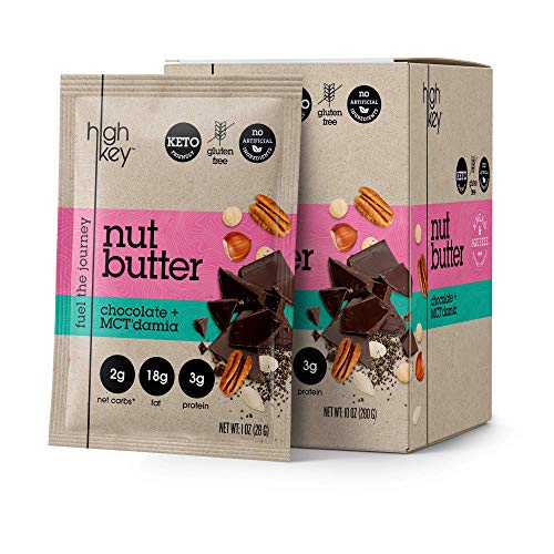 HighKey Chocolate Nut Butter - Macadamia, Pecan, & Hazelnut Keto Spread - Ketogenic, Paleo, Gluten Free, Low Carb, Vegan, Fat Bomb - Whole 30 Approved Food with All Natural Ingredients, Pack of 10, 1o - Thumbnail 6