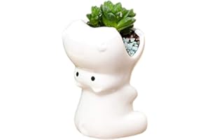 MONMOB Succulent Pot Planters Outdoor Decor Outdoor Planter Plants Patio Balcony Yard Lawn Ornament Home Office Room Decor Gardening Gifts (5" Hippo)