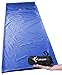 Vumos Sleeping Bag Liner and Camping Sheet - Silk Like Material for Travel - Has Full Length Zipper - Blue