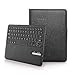 iPad Air/iPad Air 2 Keyboard + Leather Cover, Poweradd Bluetooth iPad Keyboard Cover w/Removable Wireless Keyboard, Built-in Multi-Angle Stand for Apple iPad Air 1/2, iPad 5/6 (Black)