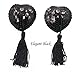 MSsmart(TM) 4 Pair Sexy Silicone Bling Sequins Heart Shape Tassel Nipple Pasties
