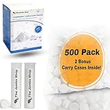 The Jumbo Shop Compressed Coin Tissue with 2 Free Carry Cases for Camping, Hiking, Disaster (SHTF), Survival, Cleaning, Spa, Baby, Travel, Hand Wipes - (500 pk)