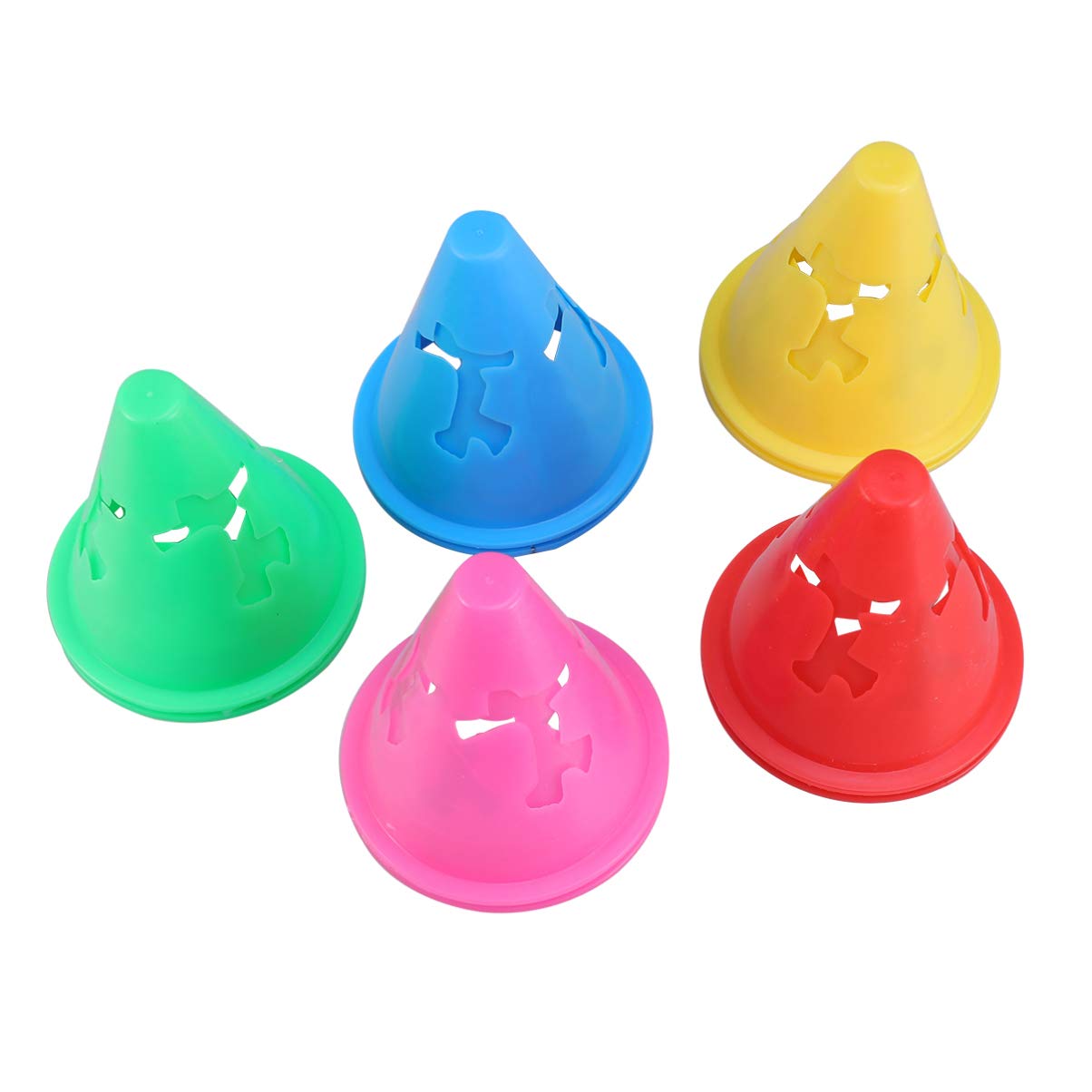 LIOOBO 10Pcs Plastic Traffic Cones Sport Training Agility Marker Cone for Soccer Skating Football Basketball Indoor Outdoor Games