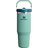 STANLEY IceFlow 2.0 Flip Straw Tumbler with Handle 30 oz | Twist On Lid and Flip Up Straw | Leakproof Water Bottle | Insulated Stainless Steel | BPA-Free | Spring Green
