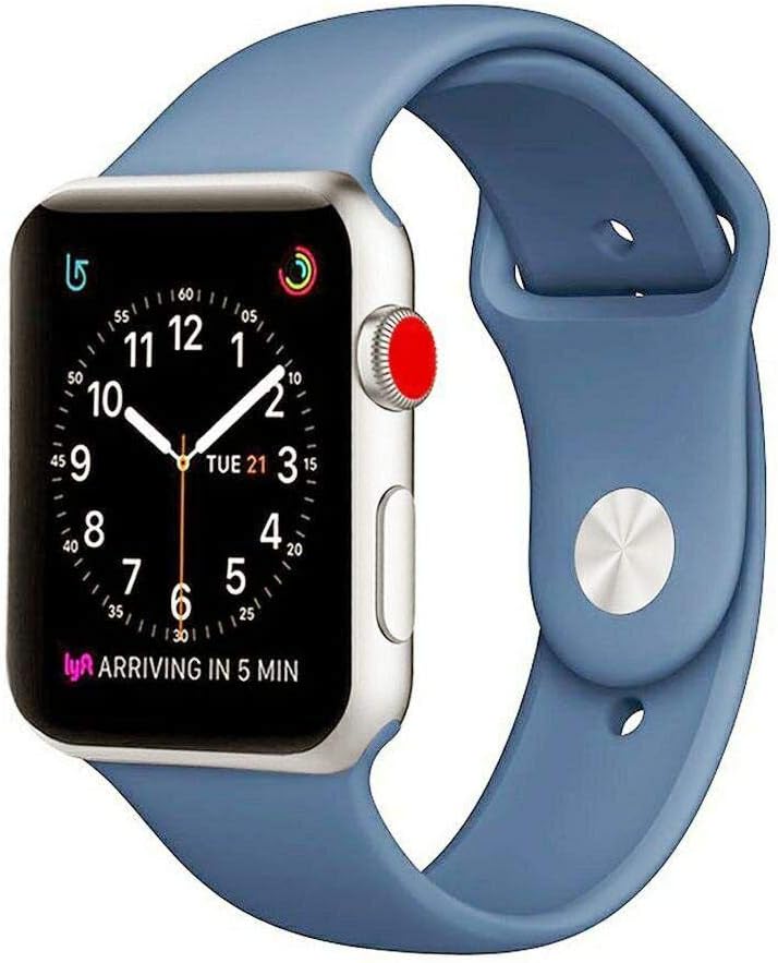 Apple Watch Band, Soft Silicone iWatch Strap Replacement Sport Band for