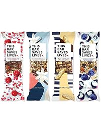 Granola Breakfast Bar, 4 Flavor Variety Pack by This Bar Saves Lives, 1.4 oz, 8 Bars