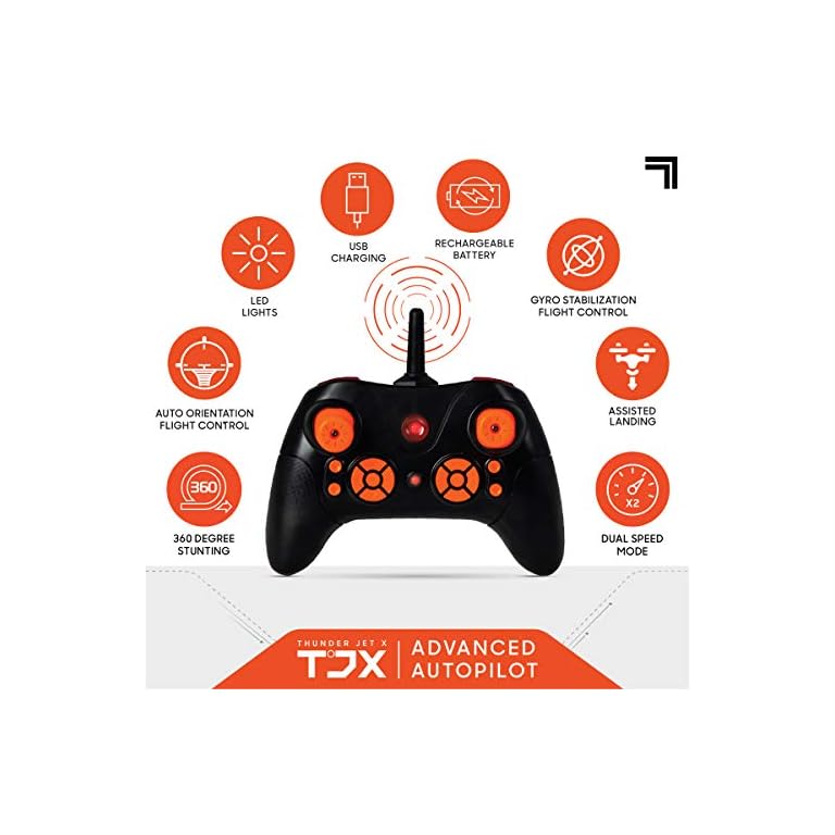 SHARPER IMAGE Thunderbolt Remote Control Stunt Drone, Standard Edition