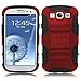 Galaxy S3 Case, Venoro [Heavy Duty] Armor Holster Defender Full Body Protective Hybrid Case Cover with Kickstand & Belt Swivel Clip for Samsung Galaxy S3 S III I9300 (Red/Black)