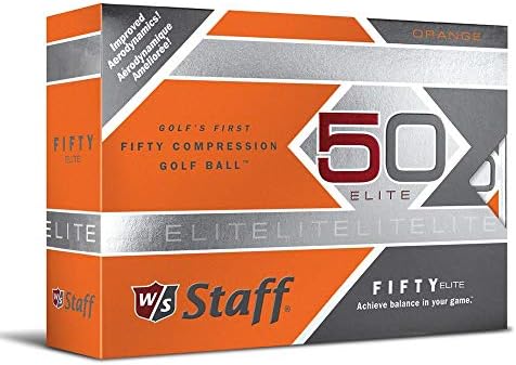 Wilson Staff Fifty Elite Golf Balls, Orange, Pack of 12