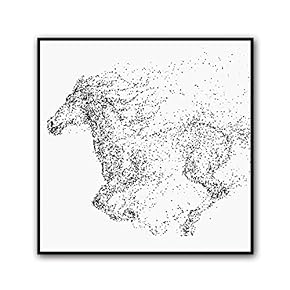 signwin Framed Canvas Wall Art Abstract Horse Canvas...
