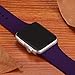 DaQin Bands Compatible with Apple Watch Band 42mm 44mm, Soft Silicone Sport Replacement Wristbands Strap for iWatch Series 4, Series 3/2/1, Purple, M/L