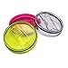LJY Spill Proof and Splash Resistant Tumbler Lid for Yeti Rambler and RTIC Tumblers, 30 oz, 3-Pack (Red + Green + Transparent)