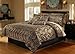 KingLinen Leopard Animal Curtain Set w/Valance/Sheer/Tassels