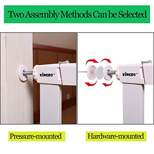 ALLAIBB Extra Wide Pressure Mounted Baby Gate Walk Through Auto Close