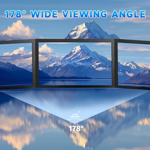7 Inch Mini Monitor HDMI, Portable Vga Monitor with AV BNC 1024×600 IPS LCD screen, with 178° View Angle and Built-in Speakers, Multi-Function Small Display for Raspberry Pi PC/TV/DVD/CVBS(Non-Touch)