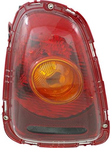 Tail Light for 2007-2010 Mini Cooper LH Hatch/Conv Built Before 09-10 Amber Lens