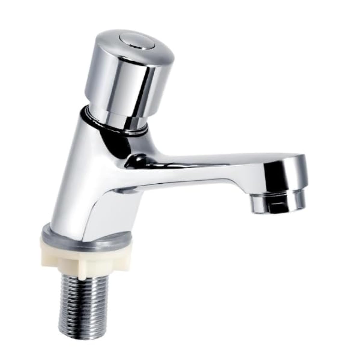 Candeon Bathroom Sink Taps, Basin Taps Time Delay Kitchen Sink Taps Self Closing Sink Faucet Chrome Plated Water Saving Bathroom Taps for Home Kitchen Bathroom Hotel