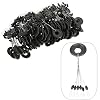 Tanchen-100PcsPack-6-in-1-Cylinder-Shaped-Float-Stop-Fishing-Rubber-Stopper-Bobber-Sinker