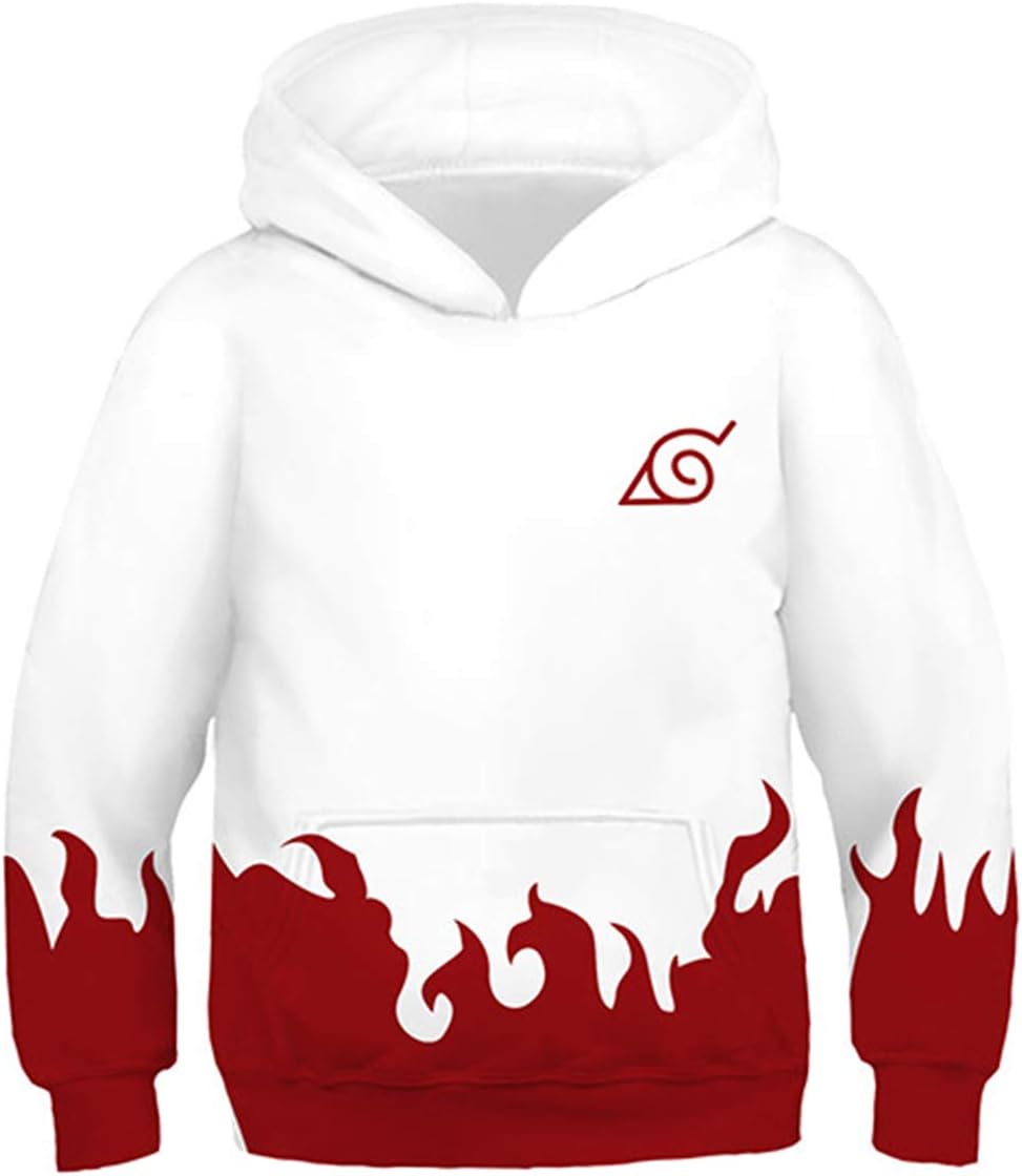 MUCLOTH 3D Printing Fourth Hokage Yondaime Hokage Adult Kids Cotton Pullover Hoodie Sweatshirt Cosplay Costume Unisex