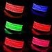 Higo LED Armband, Water Resistant Heat Sealed LED Slap Bracelet Glowing Light Up Sports Wristband with Reflecive Printing, for Runners(Green-Design Ⅲ)