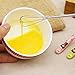 Verdental 4 Pieces 7 Inches Colorful Small Stainless Steel Whisks with Cute Cartoon Bear Handle Design Little Balloon Whisk for Mixing and Beating Eggs