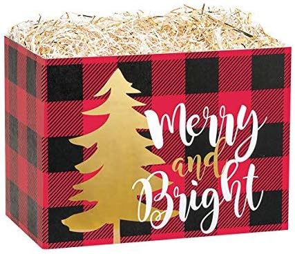 Grande y pequeño Buffalo Plaid Navidad cesta cajas: Amazon.es: Juguetes y juegos