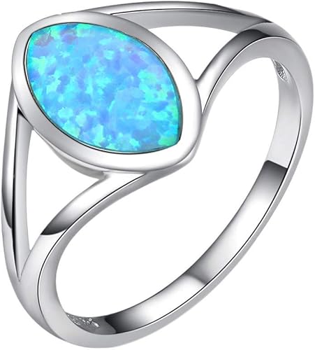 Bague or opale bleue Clearance