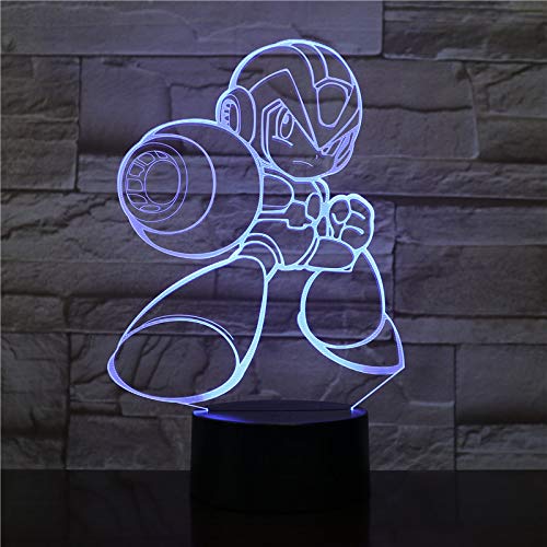 Megaman X LED Video Game Lamp Color Changing USB Night Light and Decoration