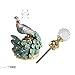 YUFENG Vintage Peacock Glass Perfume Bottle Empty Refillable Decorative Crystal Bottles for Essential Oils