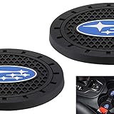 AOOOOP Car Interior Accessories for Subaru Cup Holder Insert Coaster - Silicone Anti Slip Cup Mat for Subaru Forester Outback Impreza Legacy Crosstrek Ascent BRZ WRX (Set of 2, 2.75