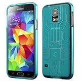 Cruzerlite Bugdroid Circuit TPU Case for the Samsung Galaxy S5 - Retail Packaging - Teal