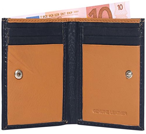 LAVERI Bifold Wallet Multiple Credit Card Holder Case Slim Pocket Case in Genuine Leather #1977