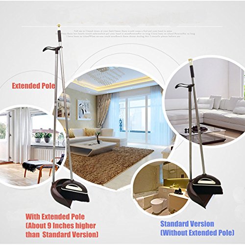 Broom and Dustpan Lobby Broom and Dustpan with Handle Solid Handled