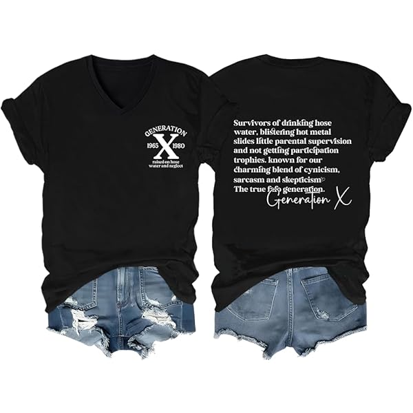 Gen X Shirts voor heren, Gen X T-shirt dames, unisex V-hals en ronde hals, Claret-vt-1, XXL