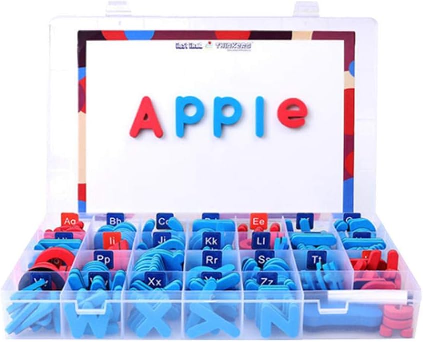 GOGOLAN Magnetische Buchstaben 52-teilig - ABC Lernspielzeug Mit Tiermotiven Für Kinder