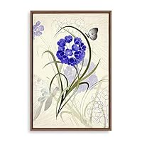 Framed Canvas Wall Art Simple Colorful Flowers Canvas Prints Home Artwork Decoration for Living Room,Bedroom - 16x24 inches