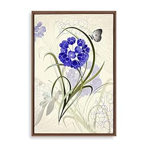 Framed Canvas Wall Art Simple Colorful Flowers Canvas Prints Home Artwork Decoration for Living Room,Bedroom - 16x24 inches