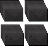 WYAN 40 Pack Mini Envelopes 15x10cm Black Classic Flap DIY Gift Cards Wedding view 1