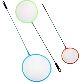 Yocimango 3-Piece Sets Aquarium Fish Net Mini Baby Bumper Shrimp Net Small | Fine Fish Net, Easy To Operate, Removes Spilled Food &amp; Floating Debris. Fish Fine Net Suitable For All Fish (Random Color)