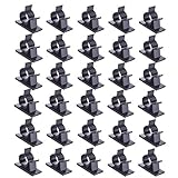 Viaky 30 Pcs Black Clips Self Adhesive Backed Nylon Wire Adjustable Cable Clips Adhesive Cable Management Drop Wire Holder