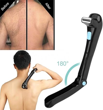 Electric Back Hair Shaver For Men Straight Razor Rotating 180